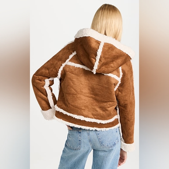 NWT Free People We The Free Vegan Exchange Shearling Jacket - Picture 2 of 15